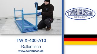 Montage des TW X400A10 Rollentischs für den TW X400 Reifenabdrücker von TWIN BUSCH® [upl. by Leviralc179]