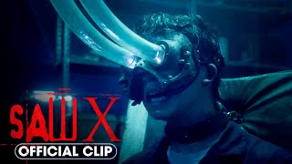 SAW X 2023 Official Clip – Eye Vacuum Trap – Tobin Bell Isan Beomhyun Lee [upl. by Heilman]