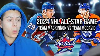 REACTION TO TEAM MACKINNON VS TEAM MCDAVID  2024 NHL ALLSTAR HIGHLIGHTS [upl. by Hadeis]