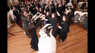 Satmar Monsey girls dancing Keitzad Merakdim at Hasidic Orthodox Jewish wedding Lieby amp Roizy Breuer [upl. by Iphigeniah]