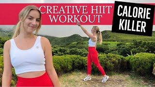 UNIQUE HIIT WORKOUT  No Repeats Cardio Calorie Killer [upl. by Ahsinan659]