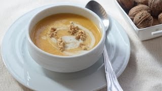 Receta de crema de calabaza y manzana [upl. by Accalia]