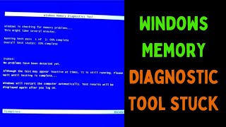 How to Fix Windows Memory Diagnostic Tool Stuck on Windows 11 [upl. by Aratahs]