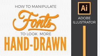 How to make a font look hand drawn amp Opentype Illustrator Tutorial  Graphic Design How to [upl. by Olim]