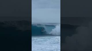 Double Drainers at Backdoor🔥 pipeline hawaii surf oahuhawaii oahulife barrelfest [upl. by Ahsakal]