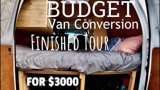 Budget Van Conversion Finished Tour  Ford Econoline 3000 [upl. by Flyn343]