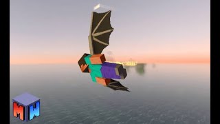 Dragon wings addon mcpe [upl. by Furnary]