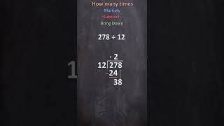 Long Division 4 Easy Steps When Solving a Long Division Problem  3Digits divide by 2Digits [upl. by Hallett]