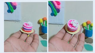 DIY easy clay cake art diy craft viralvideo youtube entertainment education [upl. by Eelreveb]