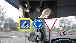 Het geheim van stressvrij rijden op rotondes 🚗 💨 💡 ✅ rijles tips en tricks [upl. by Nyved833]