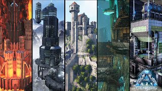 ARK Timelapse  An Epic Base for Each 5 Genesis Biomes [upl. by Papageno]