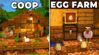 Minecraft Automatic Egg Farm  Chicken Coop Tutorial [upl. by Marietta761]