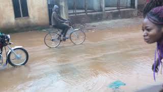 Floodwaters at Bata Bata in Kampala City [upl. by Alleunamme828]