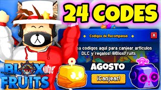 24 CODIGOS DE BLOX FRUITS CODES ROBLOX AGOSTO 2024 [upl. by Ecila]