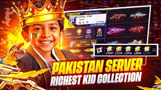 ₹1 Crore Collection😮 Free Fire Pakistan Richest Kid ID [upl. by Enileuqaj]