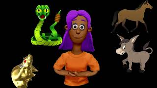 Animals in Ndebele Snake Horse Mouse and more  Lesson 9 [upl. by Joachima374]