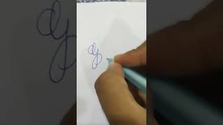 Calligraphy G with normal pen 🖊️calligraphySoniyoutubeshorts [upl. by Anelak]