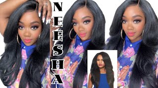 Outre lace front wig Neesha color 1 [upl. by Nilrah]