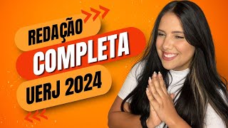 REDAÇÃO UERJ EXEMPLO REAL  ESTRUTURA COMENTADA  2024 [upl. by Adnawal]