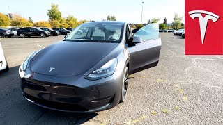 TESLA MODEL Y 2024  Long Range w Stealth Grey Exterior White Interior amp Induction Wheels tesla [upl. by Pamella895]