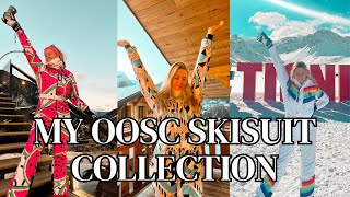 My OOSC Skisuit collection  Skiwear Haul  Skiing 2023 [upl. by Feliza506]