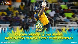 RAHKEEM CORNWALL FIFTY  CPL20 RahkeemCornwall StLuciaZouks SLZInFocus [upl. by Mali872]