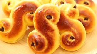 黄金色鮮やか！ルッセカットの作り方  How to make Lussekatt [upl. by Anevad627]