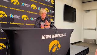 Jan Jensen press conference before 202425 Iowa womens basketball season opener [upl. by Enyrehtak55]