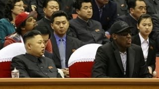 Dennis Rodman Meets North Koreas Kim Jung Un [upl. by Nahtanhoj]