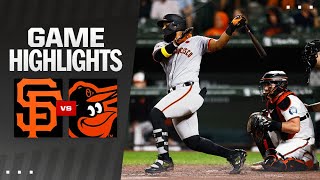 Giants vs Orioles Game Highlights 91824  MLB Highlights [upl. by Hairahs]