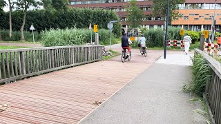 Vanaf nu geluidloos fietsen over fietsbrug achter ziekenhuis brug gerepareerd [upl. by Cleavland]