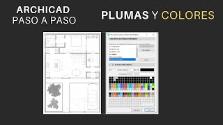 PLUMAS Y COLORES  Representación Gráfica  Archicad  2019 [upl. by Adianes]