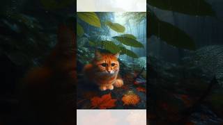 Lost Orange Cat in Rain 🌧️ cat catvideos ai catlover cutecat [upl. by Onaivatco]