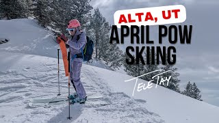 April Powder Telemark Skiing Alta Utah Backcountry [upl. by Mathi]