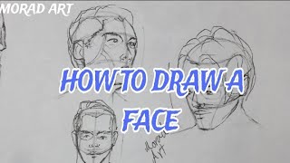 Draw a face from any angle with an easy goal [upl. by Anyala152]