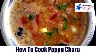 Pappu Charu Andhra Style Cooking Recipe [upl. by Dnalerb]