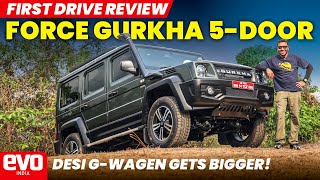 Force Gurkha 5door  Indian GWagen  evo India [upl. by Artinad]