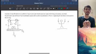 Problem 212Painter on scaffold Intro to Mechanics Kleppner and Kolenkow JEENEETClass11NLM [upl. by Groscr594]