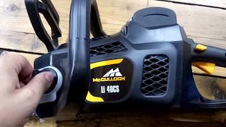 TEST McCulloch Li 40 CS Battery Chain Saw [upl. by Yanttirb]