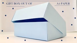 How To Make a Gift Box Out of A4 Paper In 2 Minutes [upl. by Mima]