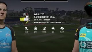 🇦🇺🏆🏏WBBL ADELAIDE STRIKERS Vs Brisbane Heat  Karen Rolton Oval 🏟️ [upl. by Leeke]