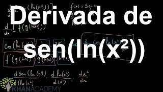 Derivada de senlnx²  Matematica  Khan Academy [upl. by Lacefield]