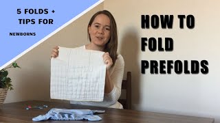 HOW TO FOLD PREFOLD CLOTH DIAPERS [upl. by Nywles618]