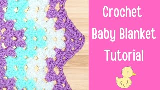 DIY Crochet Blanket  Granny Ripple Baby Blanket Crochet Pattern [upl. by Early]