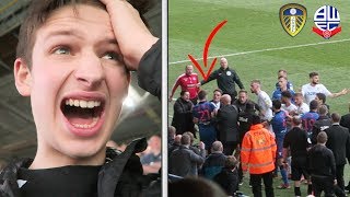 LEEDS COPPER THROWS BOLTON FAN DOWN STAIRS  Leeds United vs Bolton Vlog [upl. by Idnas44]