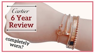 CARTIER LOVE BRACELET LONGTERM REVIEW  6 YEARS 247  Interlocking Love Bracelet  My First Luxury [upl. by Neelav]