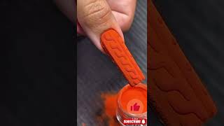 🔥 Gorgeous Orange Nails With 3 D Nail Art  Must See  Pagans Beauty [upl. by Nappie620]