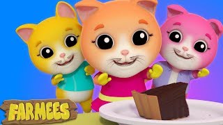 Three Little Kittens  Kindergarten Nursery Rhymes For Kids  Cartoons by Farmees [upl. by Emmalyn]