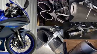 2022 YAMAHA YZF R7 Exhaust Sound Compilation  STOCK AKRAPOVIĆ SPARK KYN TOCE SC PROJECT [upl. by Salamanca]