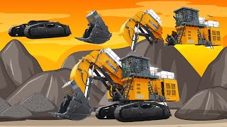 Various Type Of Heavy Equipment  Backhoe Loader Excavator Haul Truck Bulldozer Motor Grader [upl. by Dhar306]